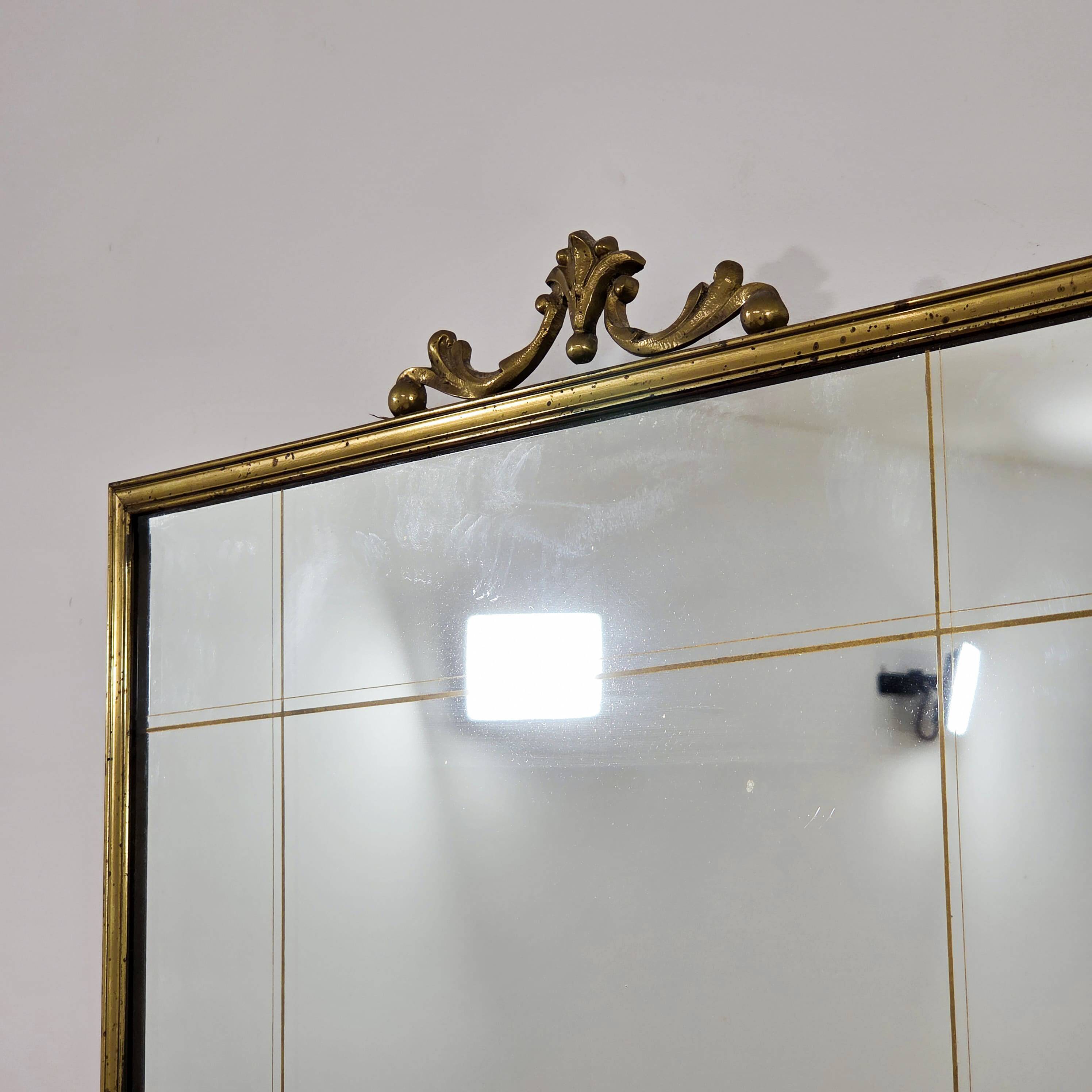 Vintage mirror signed Création Atelier J.A Paris – Registered model, silvering