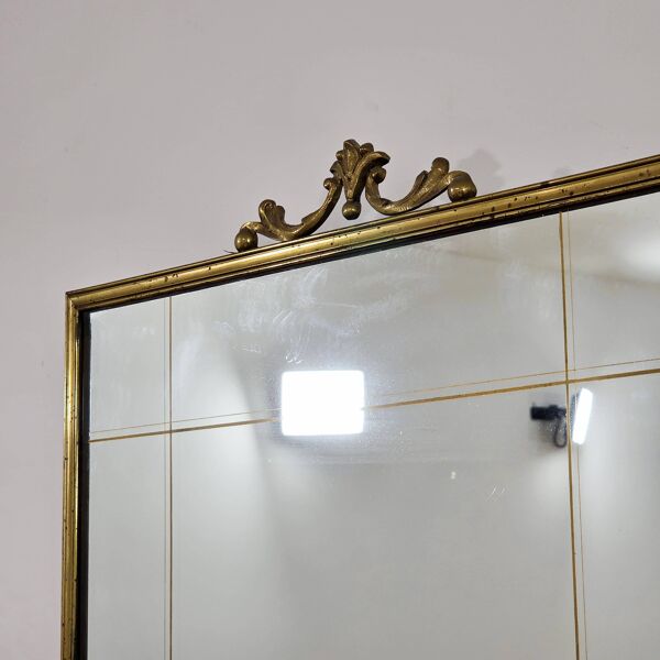 Miroir vintage signé Création Atelier J.A Paris – Modèle déposé, argenture