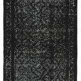 Handmade Vintage Turkish 1980s 160 cm x 250 cm Black Rug