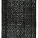 Tapis fait à la main vintage turc 1980s 160 cm x 250 cm tapis noir