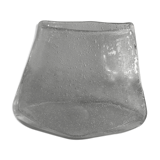 Trapezoidal vase in blown and bubbled glass