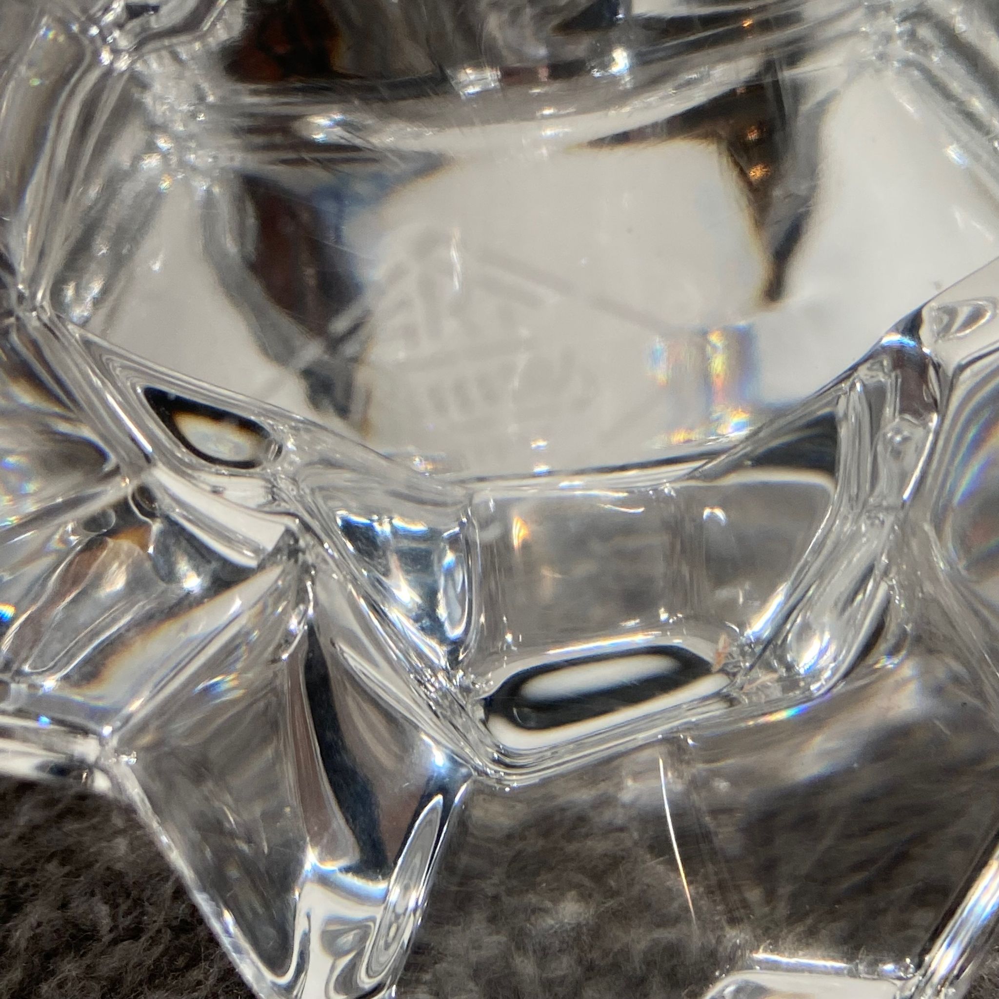 Pair of art deco crystal chandeliers, Cristallerie Vannes Le Chatel
