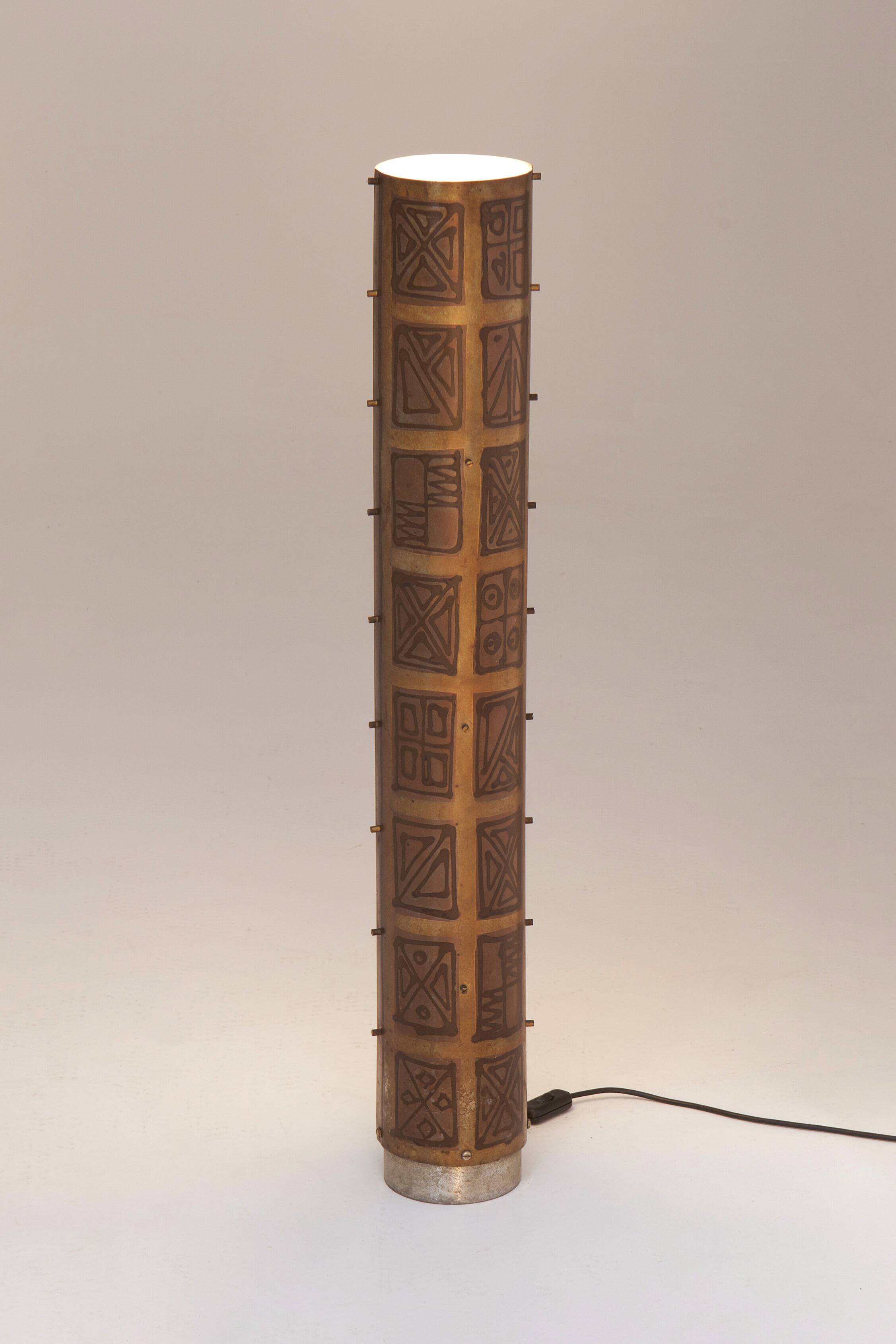 Lampadaire brutaliste italien