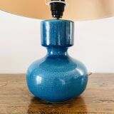 Vintage 60s lamp in cracked blue glazed ceramic – Design Space