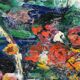 Peinture à l'huile moderniste méditerranéenne sans signature, France, milieu du 20e siècle