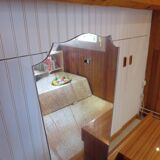 Console dressing table - hall furniture - drawer and mirror - 60s - vintage - modernist