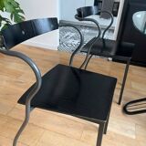 Pascal Mourgue chair black & gray metal