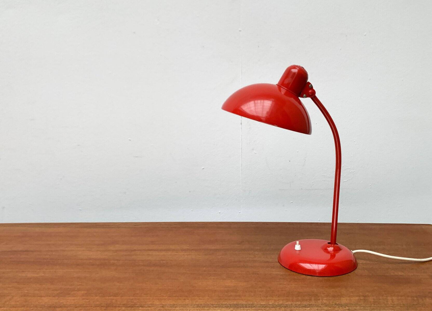Red German table lamp mid-century 6556 by Christian Dell for Kaiser Idell, 1960s