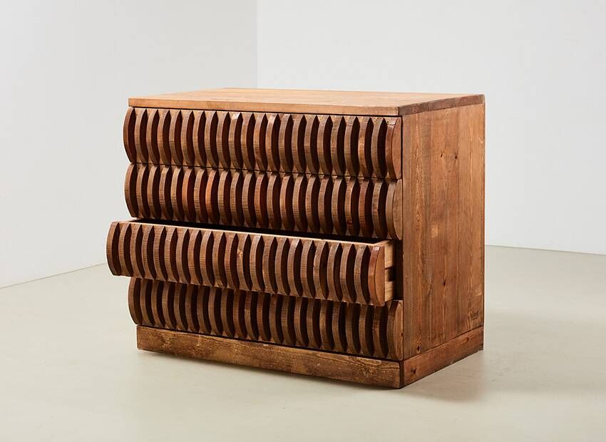 Mario Ceroli Chest of Drawers for Poltronova Italy 1970s