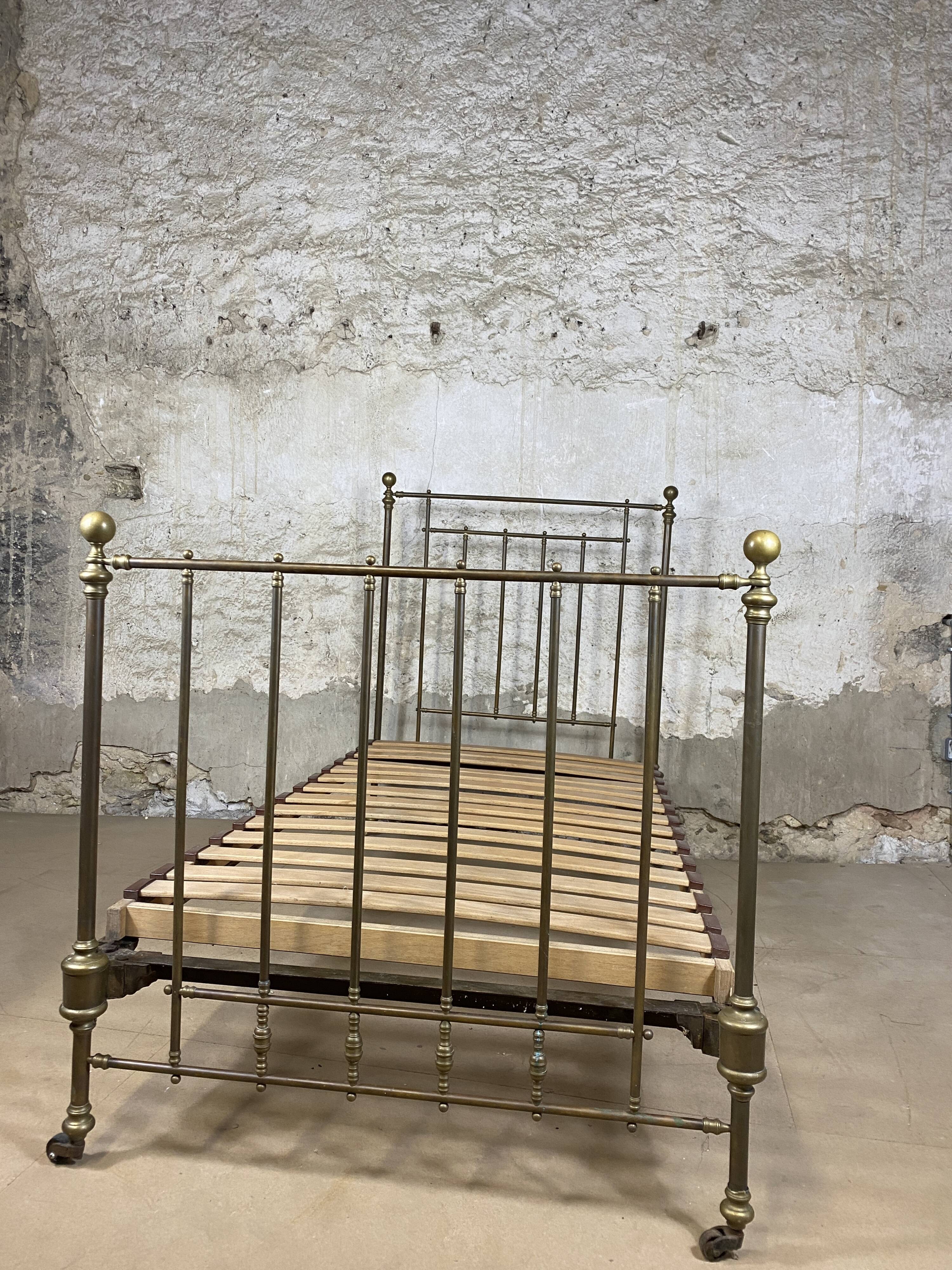 Wrought iron bed with bars