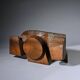 Wood sculpture by Kou Wakabayashi, Japan, circa 1970.