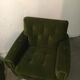 Paire de fauteuils, velours vert à roulettes, des années 70