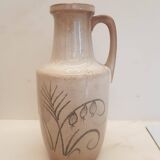 Beige ceramic vase from the 70s