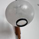 Scandinavian teak opaline wall light