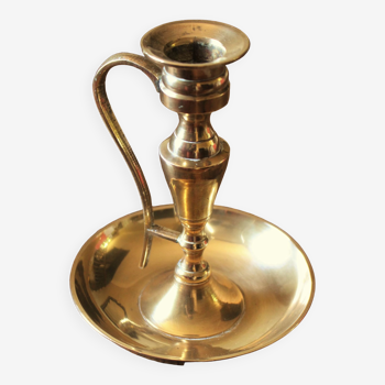 Brass candle holder cellar rat