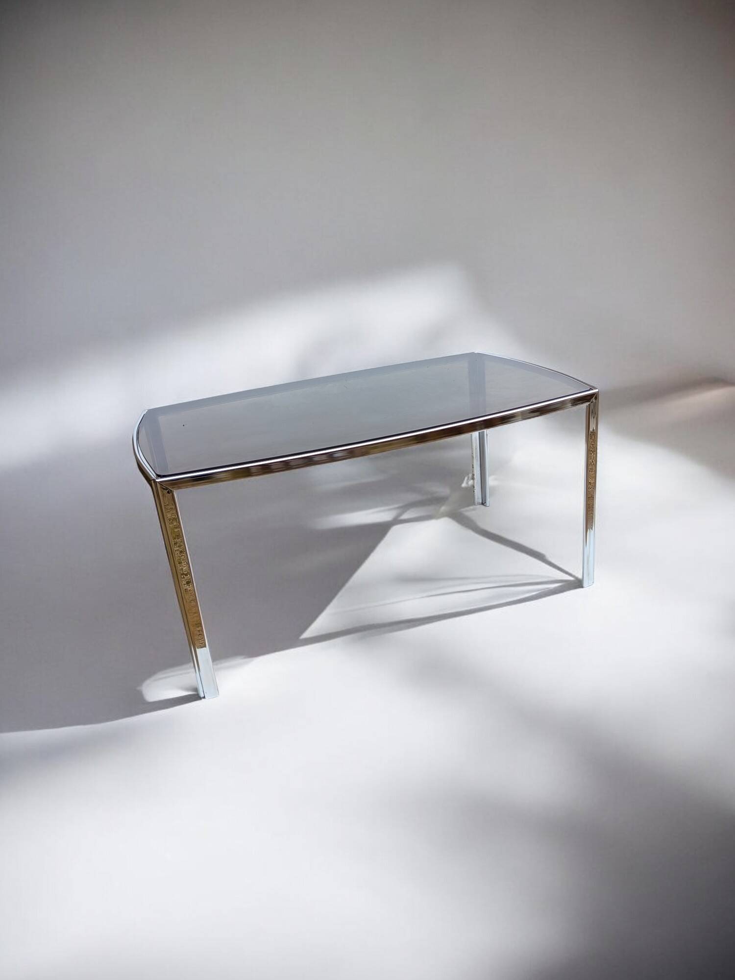 Vintage smoked glass table