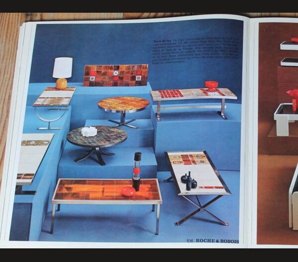 Table basse vintage en céramique de Jean Gregorieff pour Roche Bobois