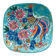 French hand-painted art pottery charger dish by Marjatta Taburet, Quimper, 1960s.