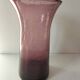 Purple bubble glass vase
