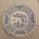 4 old plates talking rebus by factory of Gien