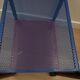 Vintage 4-tier perforated metal serving cart on wheels, 1980s style