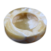 Ashtray in polished stone orange calcite