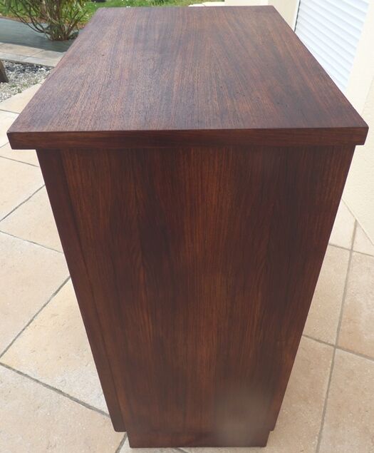 Bar furniture year 1940 inside veneered in light wood with linen canvas