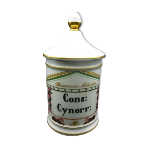 Pot a pharmacie porcelaine de Limoges Goumot Labesse