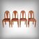 Set of 4 stained beech chairs, Art Deco – 1910