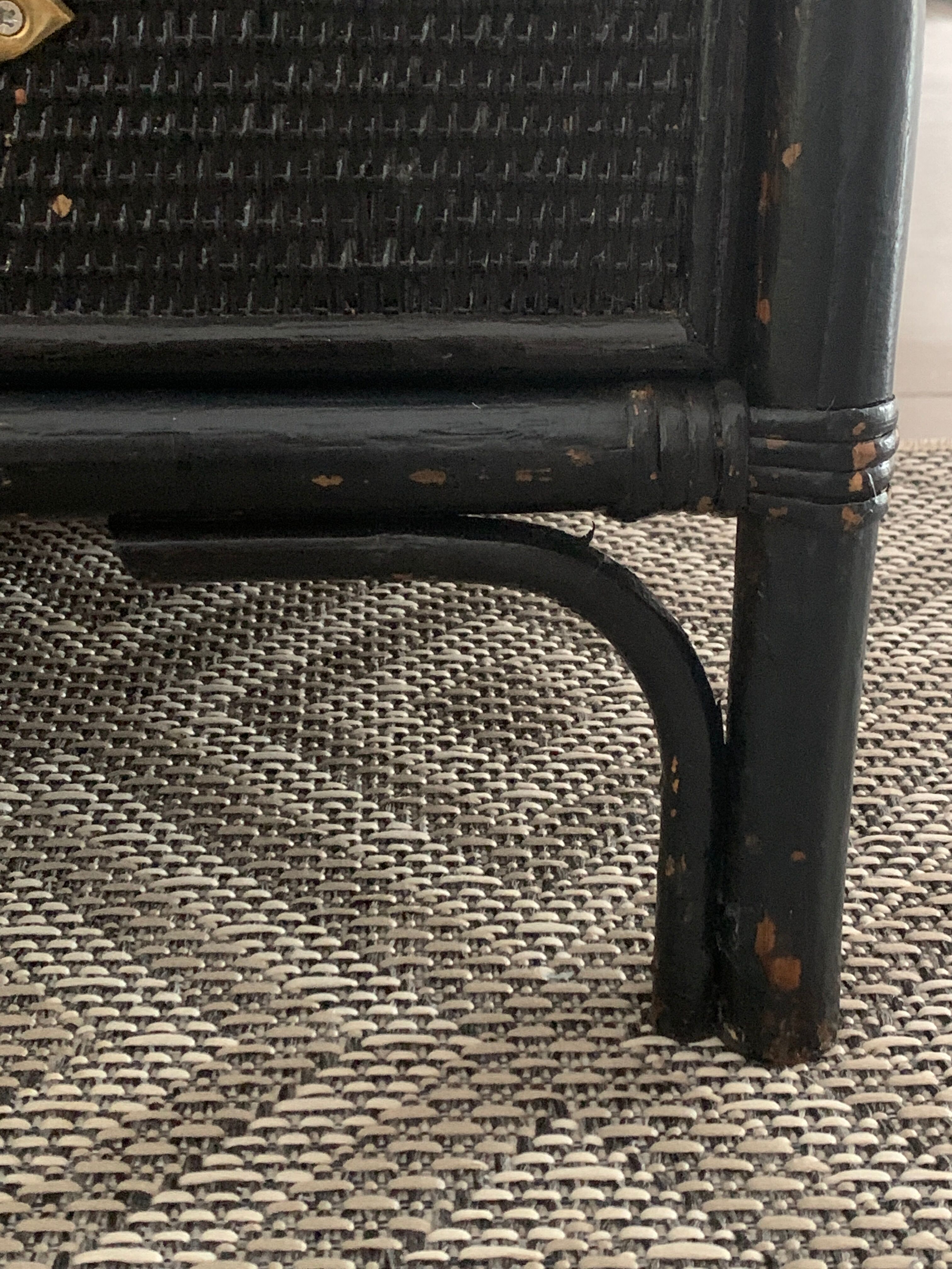 Vintage rattan chest of drawers