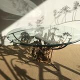 Florentine coffee table Hans Kögl golden metal