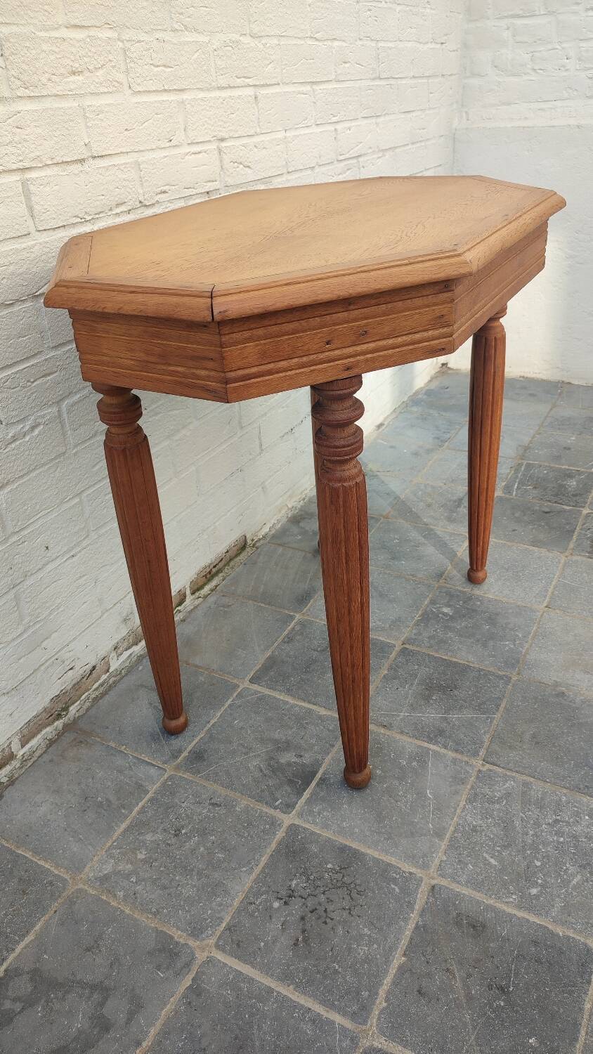 1940 oak dining table and decor