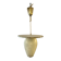 Mid-Century suspension in brass and opaline glass