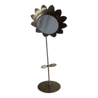 Vintage flower-shaped mirror