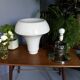 Large Murano glass and chrome lamp