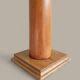 Modernist sculptural lamp wood/chrome/hammered brass - 1970s era