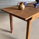 Old wooden table, farmhouse style, dining table.