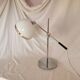 Lampe articulée, plastique et chrome, champignon, style 1970