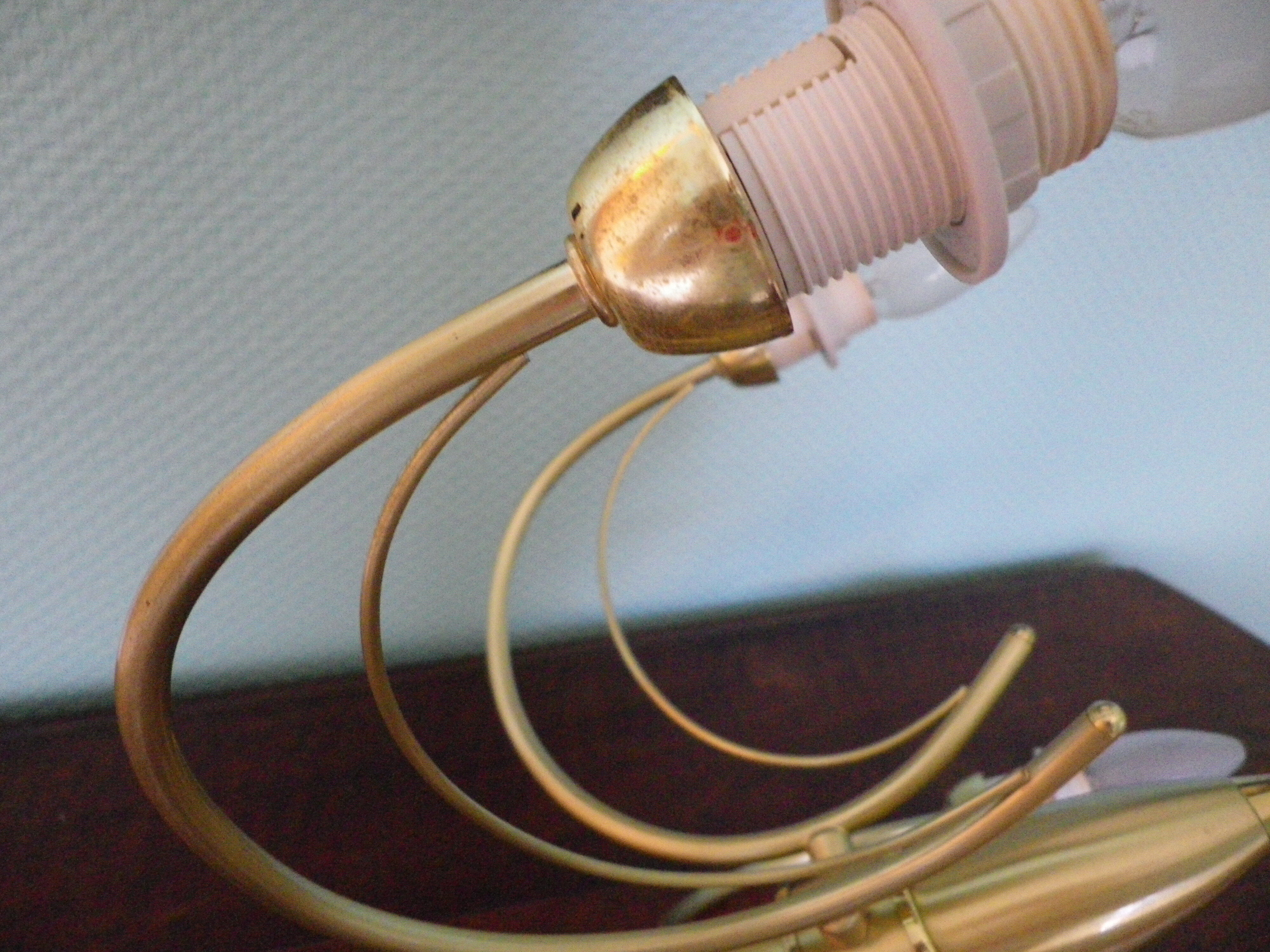 5-branched pendant light from the 70s, Honsel, Germany