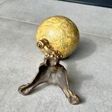 Antique JL & Cie terrestrial globe | Gilded metal base | 19th century | 20.5 cm