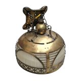 Amsterdamse School / hanging lamp / copper 1920s / Johanna van Eijbergen