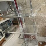 Metal and plexiglass shelf