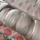 Small vintage 2-seater sofa from the 70s in Hollywood Regency style, satin pink.