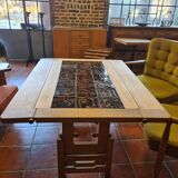 vintage modular table in oak GILLERME and CHAMBRON