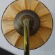Bronze swan neck lamp, silk shade.