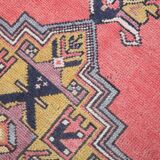 4x7 Tapis Vintage Rose Contemporain Ancien