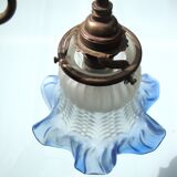 Blue tulip wall wall light
