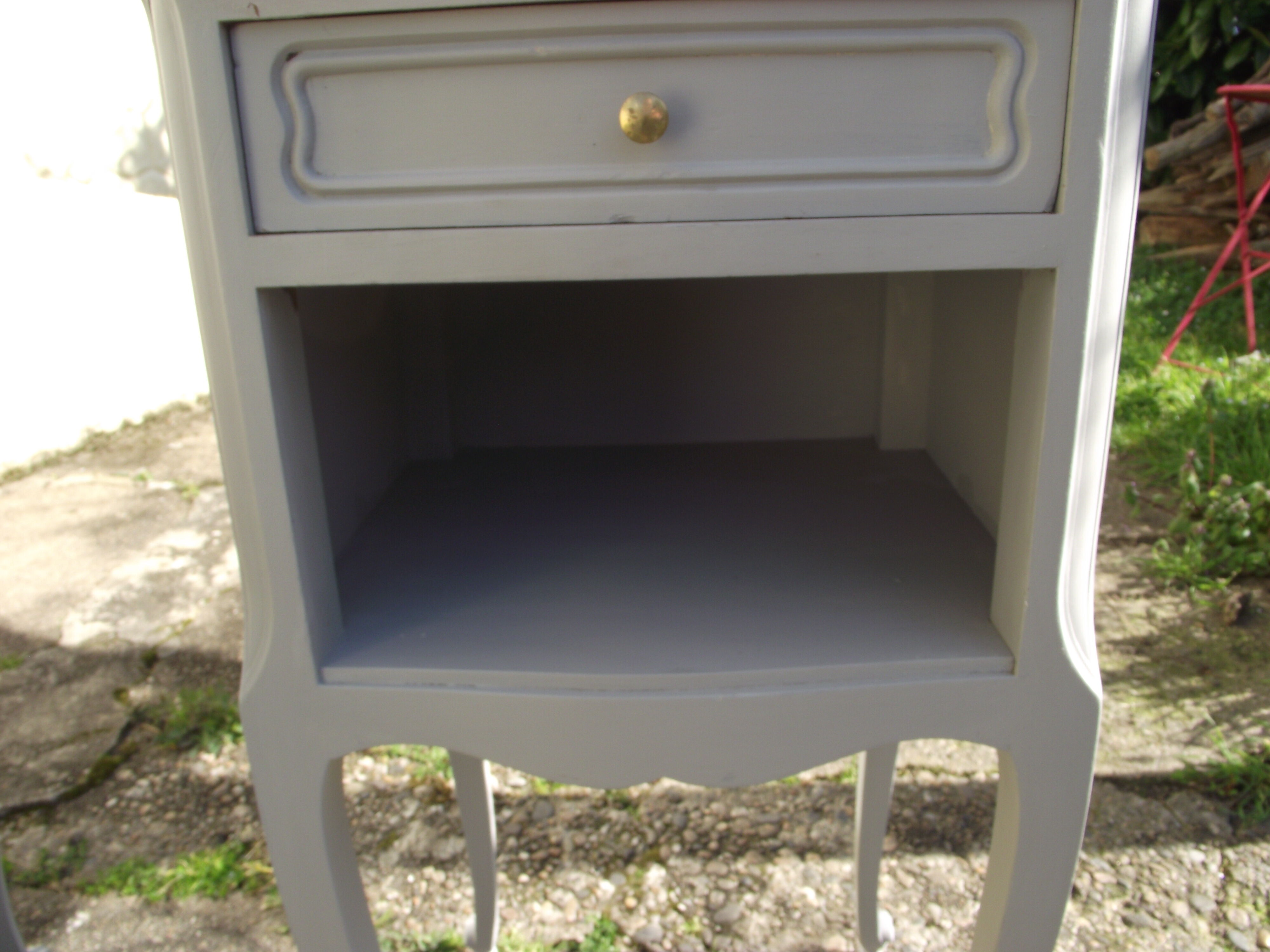 Pair of bedside tables in the style of Louis XV painted.