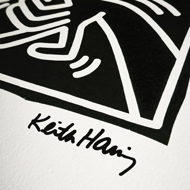 Limited Edition Lithograph by Keith Haring, Numbered in Pencil, 1990s