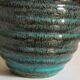 Ceramic planter with speckled enamel gadroons from the 1940s